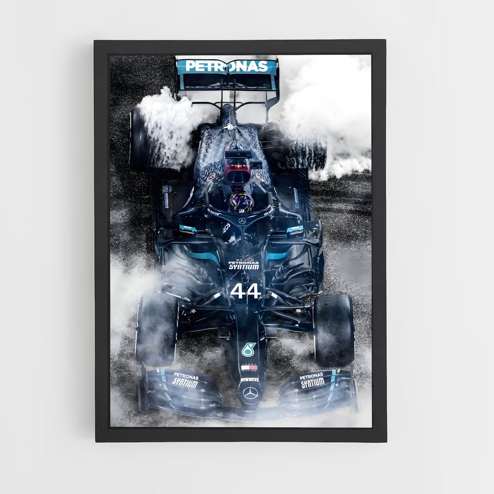 Poster Futuriste Mercedes – affiche Voitures de Formule 1 (vue 2)